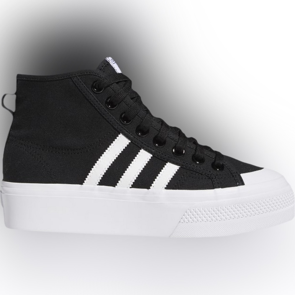 Wmns Adidas Nizza Platform Mid 'Core Black White'